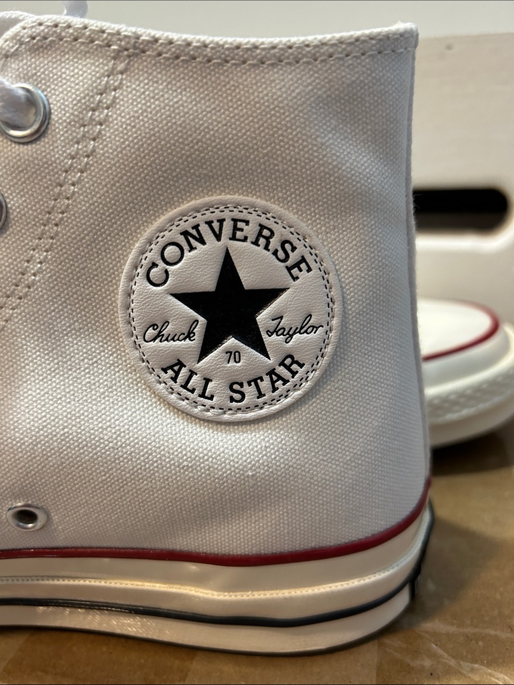 Converse All Star 70’s White High-Tops with red stripe - Picture 6 of 8